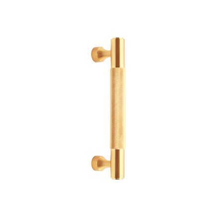 Knurled Bar Handles Large Satin Brass