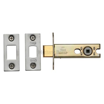 York Architectural Tubular Bathroom Deadbolt 3" Satin Chrome/Nickel Finish