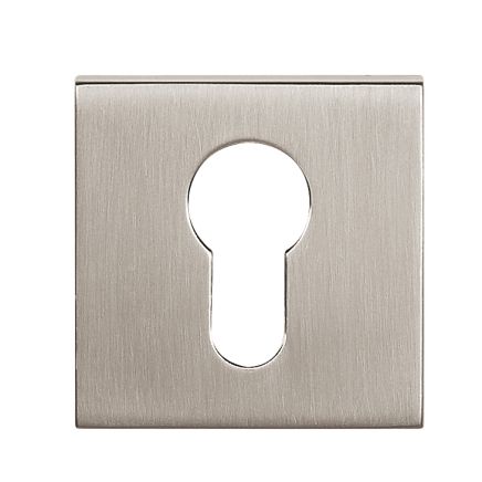 Tupai Rapido Curva/QuadraLine Euro Escutcheons on Square Rose - Pearl Nickel