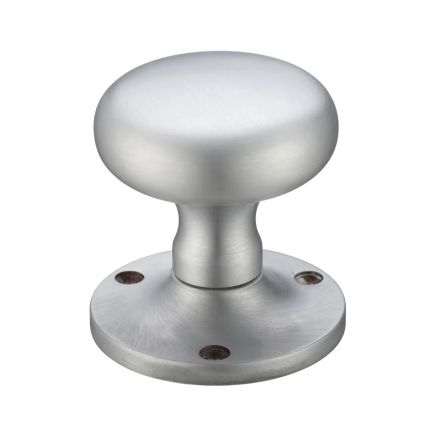 Zoo Hardware Mushroom Mortice Knob Furniture 62.5mm Rose dia. - Satin Chrome