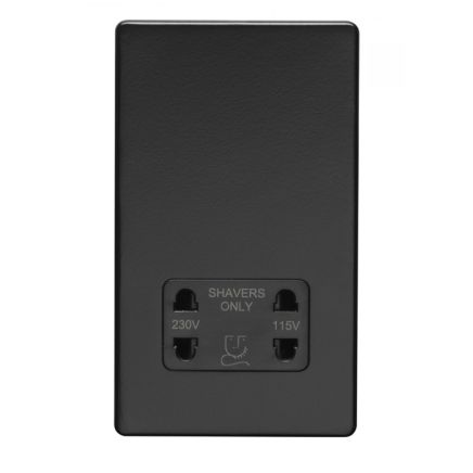 Eurolite Concealed 3mm Shaver Socket Matt Black