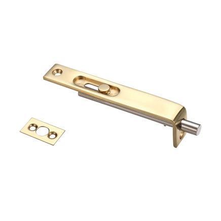 Zoo Hardware Sunk Slide Flush Bolt 17 x 100mm - Polished Brass