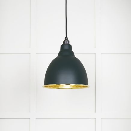Hammered Brass Brindley Pendant in Dingle