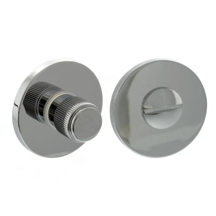 Millhouse Brass Linear WC Turn and Release on 5mm Slimline Round Rose - Polished Chrome