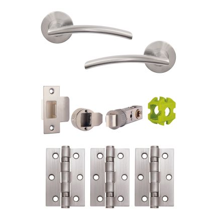 Jigtech Sabre Passage Door Pack Satin Chrome - JTB71205