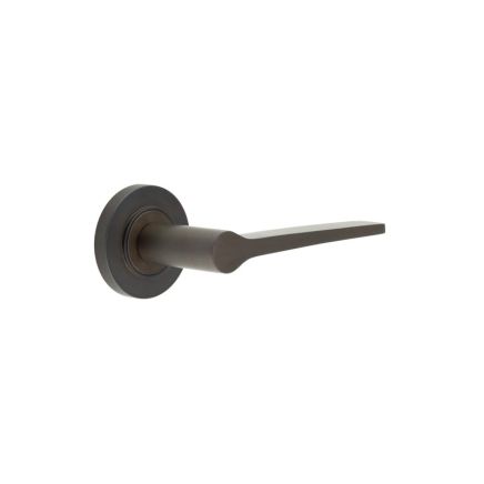 Knightsbridge Door Handle on Plain Rose Dark Bronze - By Frelan Hardware - BUR20KIT79