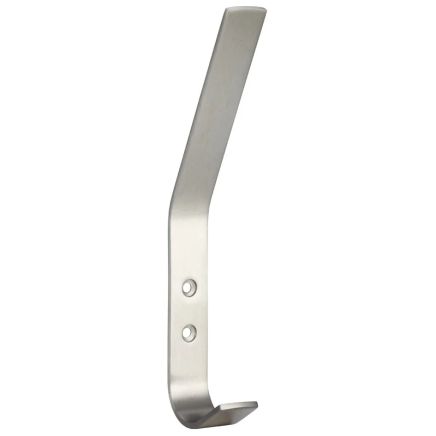 Zoo Hardware Hat and Coat Hook 180mm - Satin Stainless