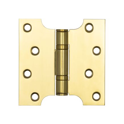 Parliament Ball Bearing Hinge 102x102x3mm Brass Finish - By Frelan Hardware - J9449PVD - (Sold in Pairs)