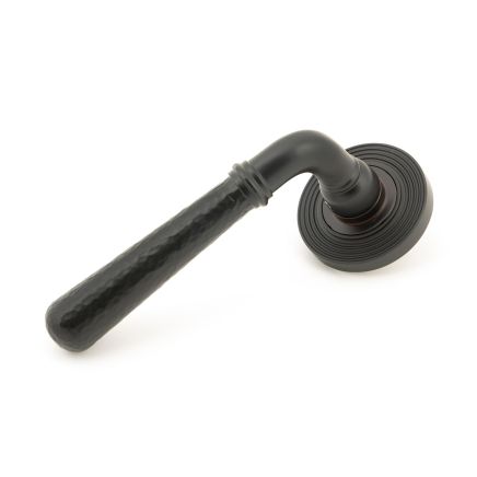 Aged Bronze Hammered Newbury Lever on Rose Set (Beehive) - Unsprung