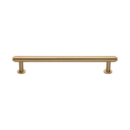 Heritage Brass Cabinet Pull Step Design with 16mm Rose 160mm CTC Satin Brass finish