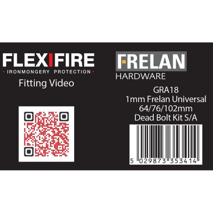 Intumescent Kits for 64,76 & 102mm HD Deadbolts 1mm 30 Minute - By Frelan Hardware - GRA18