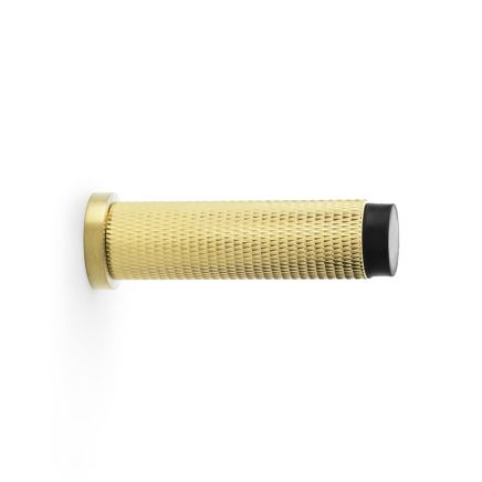 Alexander & Wilks - Brunel Knurled Door Stop - PVD Satin Brass