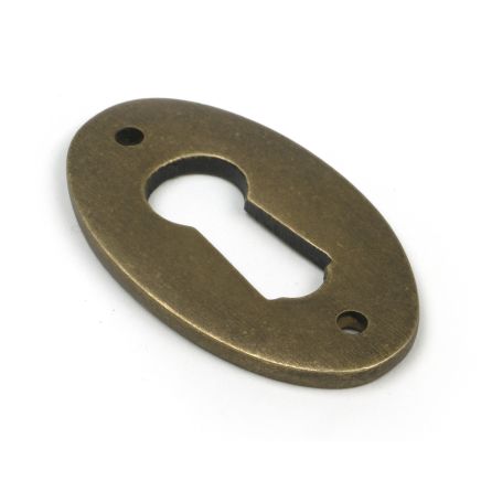 Burnished Brass Oval Escutcheon