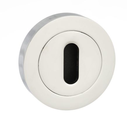 Senza Pari Key Escutcheons on Round Rose - Polished Chrome (Pair)