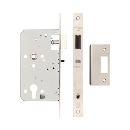 Jedo Architectural 72mm Din Nightlatches 60mm Backset Satin Stainless Steel - By Frelan Hardware - JL-DNL60SSS