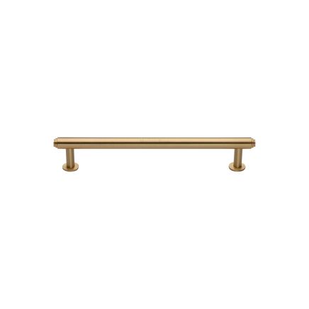 Heritage Brass Cabinet Pull Step Design with 16mm Rose 96mm CTC Satin Brass finish