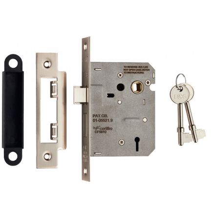 Contract 3 Lever Sashlock 76mm - Satin Nickel