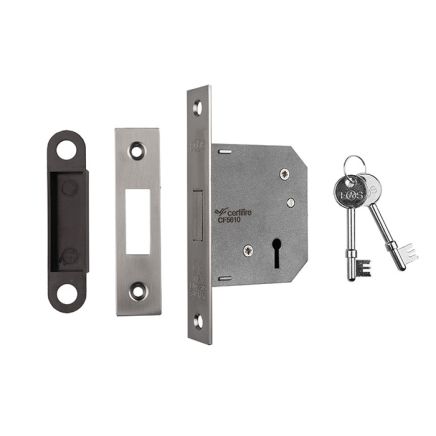 Lever Deadlock 64mm - Satin Nickel