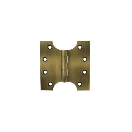 Atlantic (Solid Brass) Parliament Hinges 4" x 2" x 4mm - Antique Brass (Pair)
