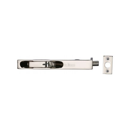 Heritage Brass Door Bolt Flush Fitting 6" x .3/4" Polished Nickel finish