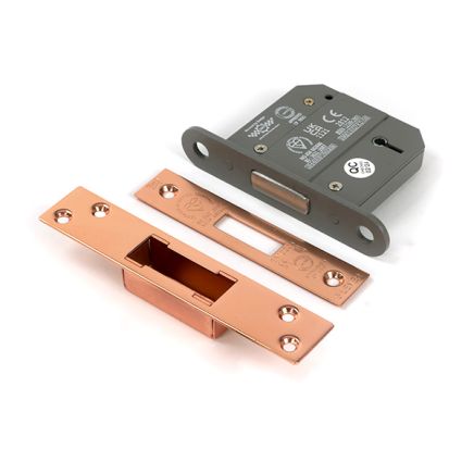 Polished Bronze 3" 5 Lever BS Dead Lock