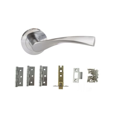 Atlantic Aqua Dorpac (3" Latch, 3"x2" Hingesx3) - Satin Chrome