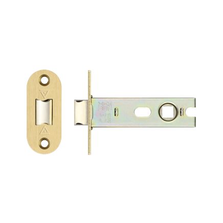Zoo Hardware Project tubular latch 76mm - Radius - Satin Brass