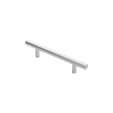 Steel T-Bar Handle 96mm - Polished Chrome