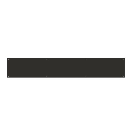 Zoo Hardware Kick Plate - Square - PCB - Powder Coat Black