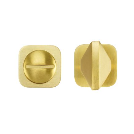 Zoo Hardware Turn and Release - Rosso Mini Squircle - PVD Satin Brass