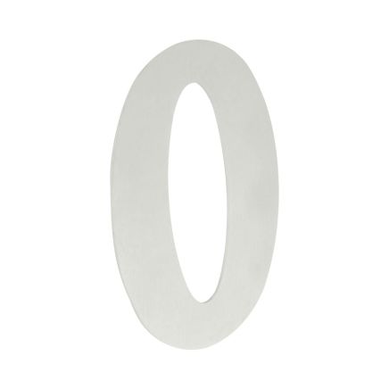 150mm Numerals SSS Finish 150mm Satin Stainless Steel No. 0 - By Frelan Hardware - JNSS-0