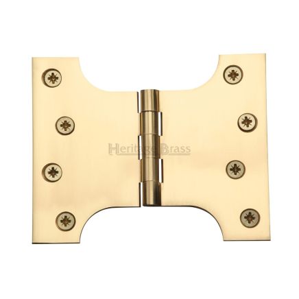 Heritage Brass Parliament Hinge Brass 4" x 3" x 5" Polished Brass finish