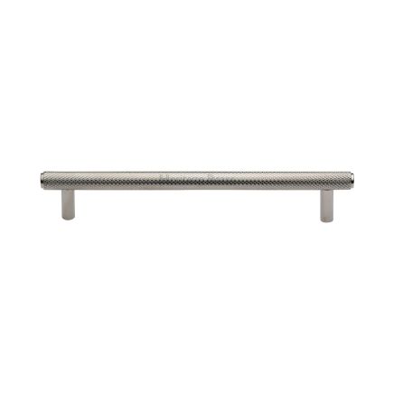 Heritage Brass Cabinet Pull Complete Knurl Design 160mm CTC Polished Nickel finish