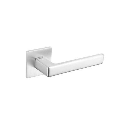Tupai Rapido 5S Line Portel Lever Door Handle on 5mm Slimline Square Rose - Satin Chrome