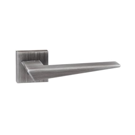 Forme Naxos Lever Door Handle on Minimal Square Rose - Urban Graphite (Pair)