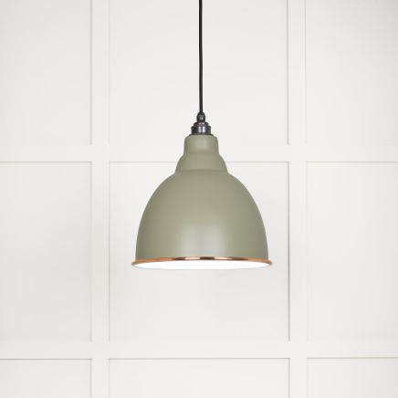 White Gloss Brindley Pendant in Tump