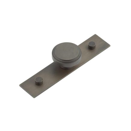 Cropley Cupboard Knobs 40mm Plain Backplate Dark Bronze - By Frelan Hardware - HOX-1040DB-5090DB