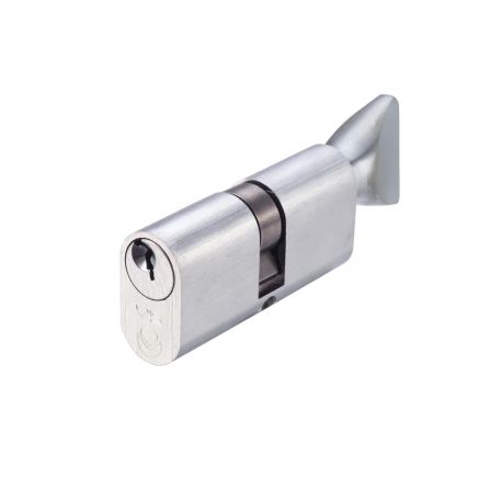 Zoo Hardware V5 60mm Oval Double Cylinder Keyed to Differ - Satin