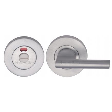 Heritage Brass Indicator Turn & Release for Bathroom Doors Satin Chrome finish