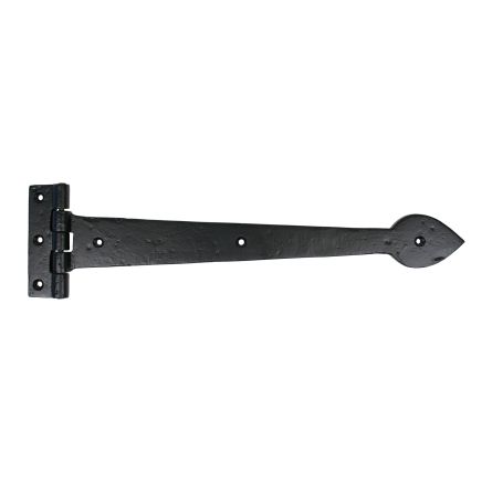 Black Smooth 16" Cast T Hinge (pair)