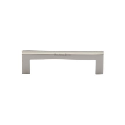 Heritage Brass Cabinet Pull City Design 96mm CTC Polished Nickel Finish