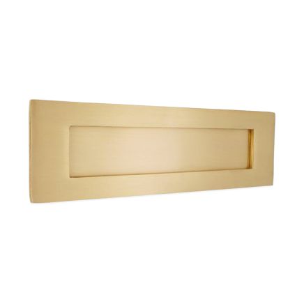 Victorian Letter Plate 250mm Satin Brass