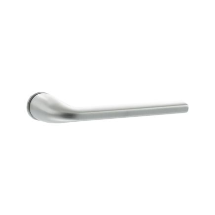 Forme Milly Lever Door Handle on Concealed Round Rose - Satin Chrome (Pair)