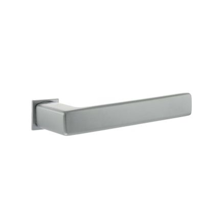 Tupai Rapido 5S Line Portel Lever Door Handle on Concealed Square Rose - Satin Chrome (Pair)