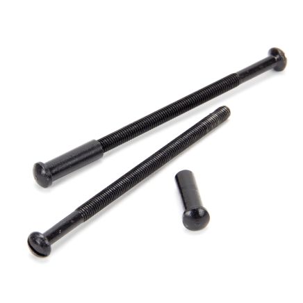 Black 5mm Male & Female Screws (2) - No Slots