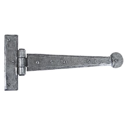Pewter 9" Penny End T Hinge (pair)