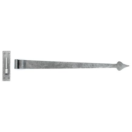 Pewter 35" Hook & Band Hinge - Cranked (pair)