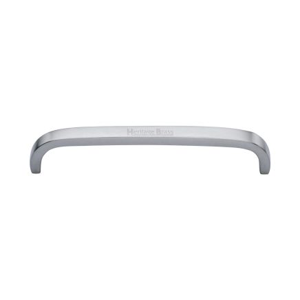 Heritage Brass Cabinet Pull D Shaped 152mm CTC Satin Chrome Finish