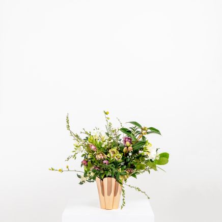 Smooth Copper Flora Pot - Small
