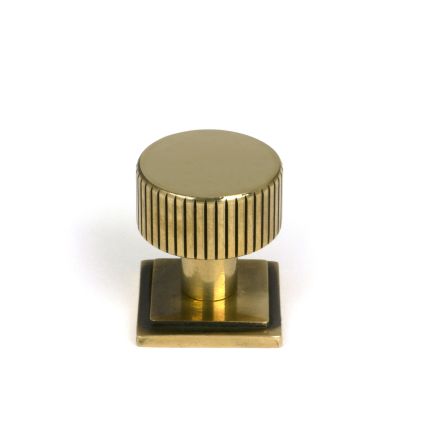 Aged Brass Judd Cabinet Knob - 25mm (Square)